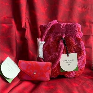 Kate Spade Vibrant Pink and Red Beaded Hobo Bag